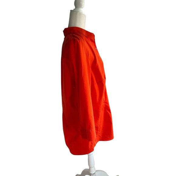 Coldwater Creek Womens Cotton No Iron Orange Button-Up Shirt Size 1X - Picture 5 of 8